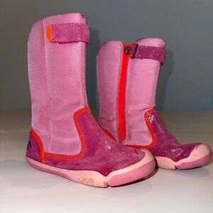 Pink Plae Camille Shimmer Suede Waterproof Girls Sneaker/Boots Toddler size 12